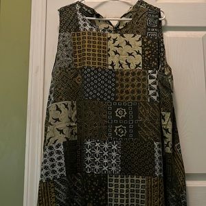 Cute sleeveless summer dress… Earth tones